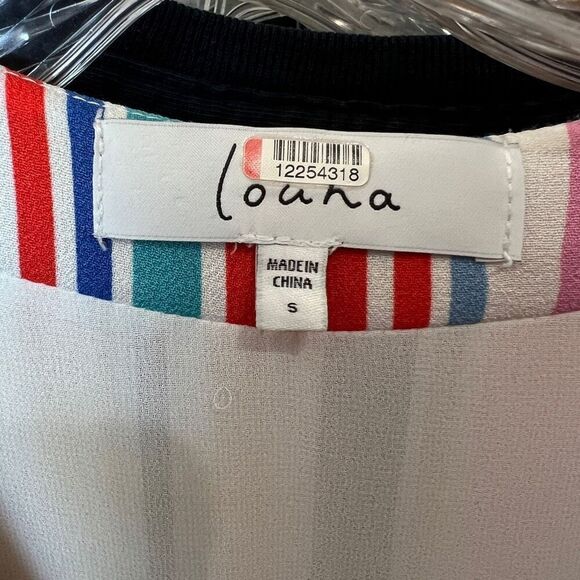 Louna Meghan Striped Multicolor Maxi Wrap Dress Size Small RTR Chic & Flowy - Picture 13 of 14